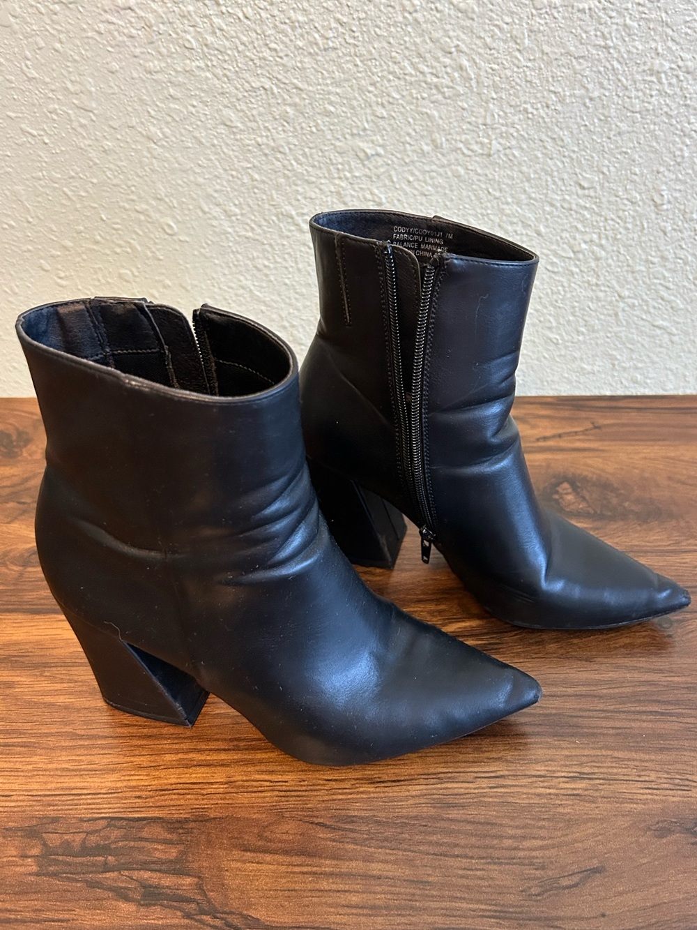 Black Pointed Toe Ankle Boots Madden Girl Size 7M